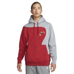 Nike Men's Club Pullover CC LT Hoodie Red, Grey Size XL NEW WITH TAGS!